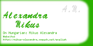 alexandra mikus business card
